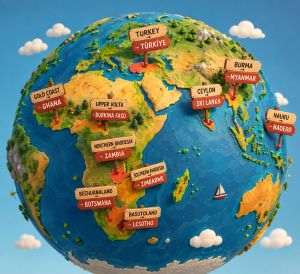 Country names change more often than one might think